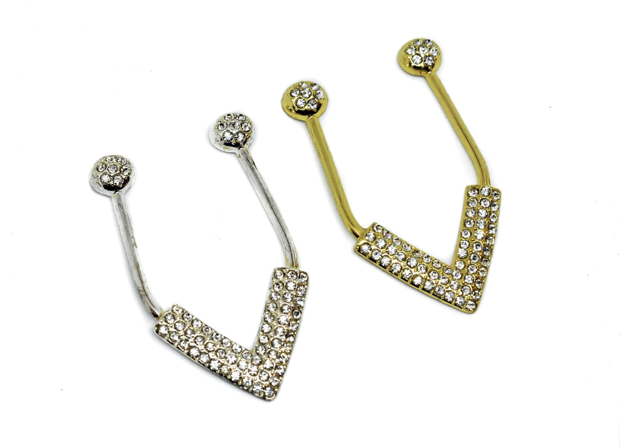 Rhinestone V-Shape Buckle Connector