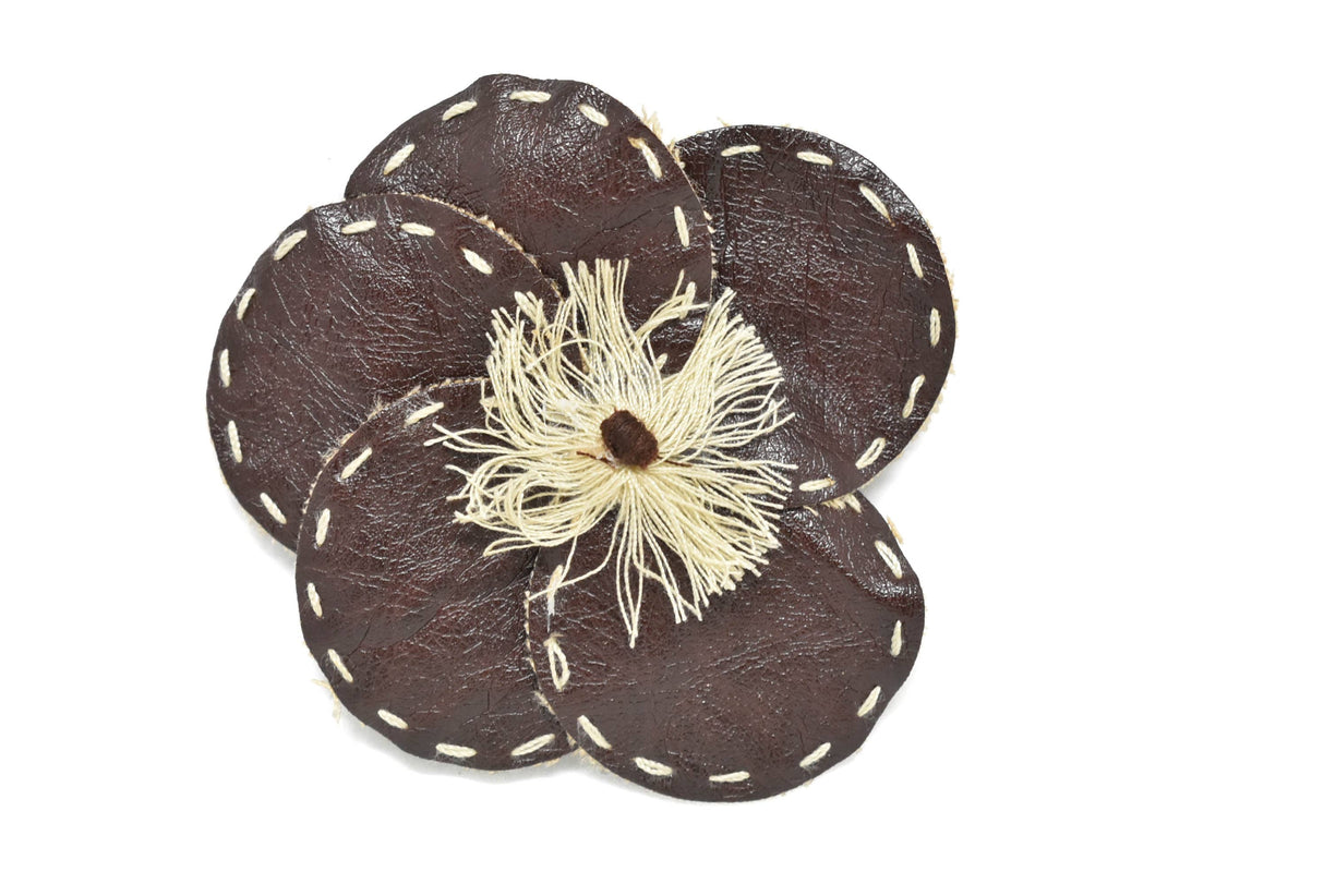 Flower Applique Vinyl Stitched 2.88"