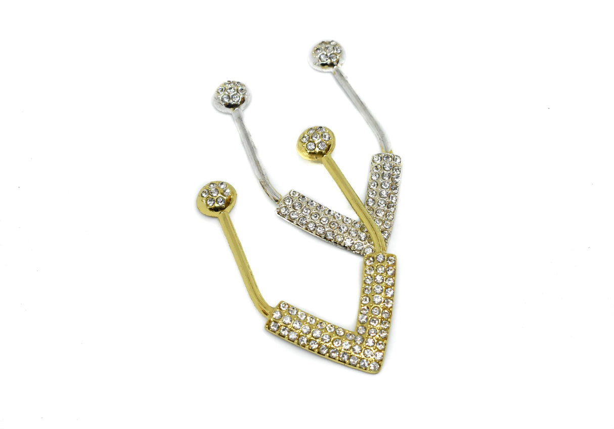 Rhinestone V-Shape Buckle Connector