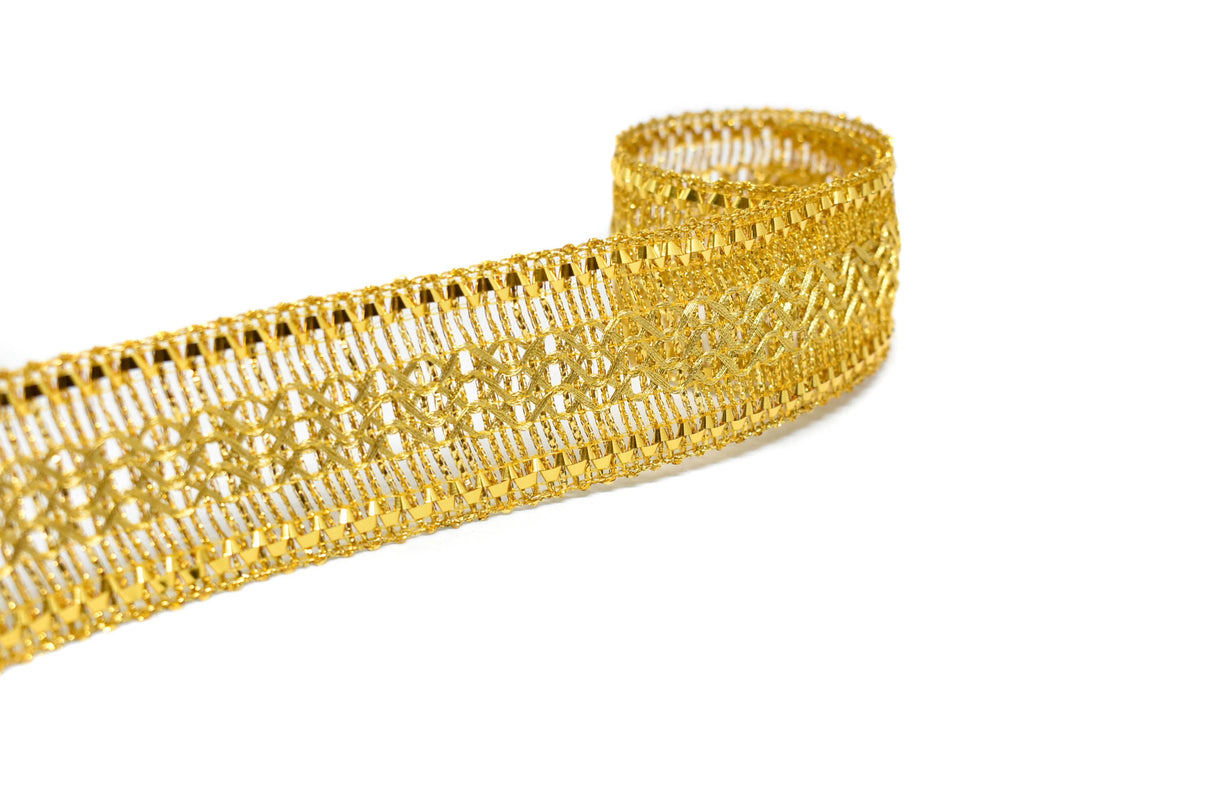 Rick Rack Trim Metallic Gold 1.50"