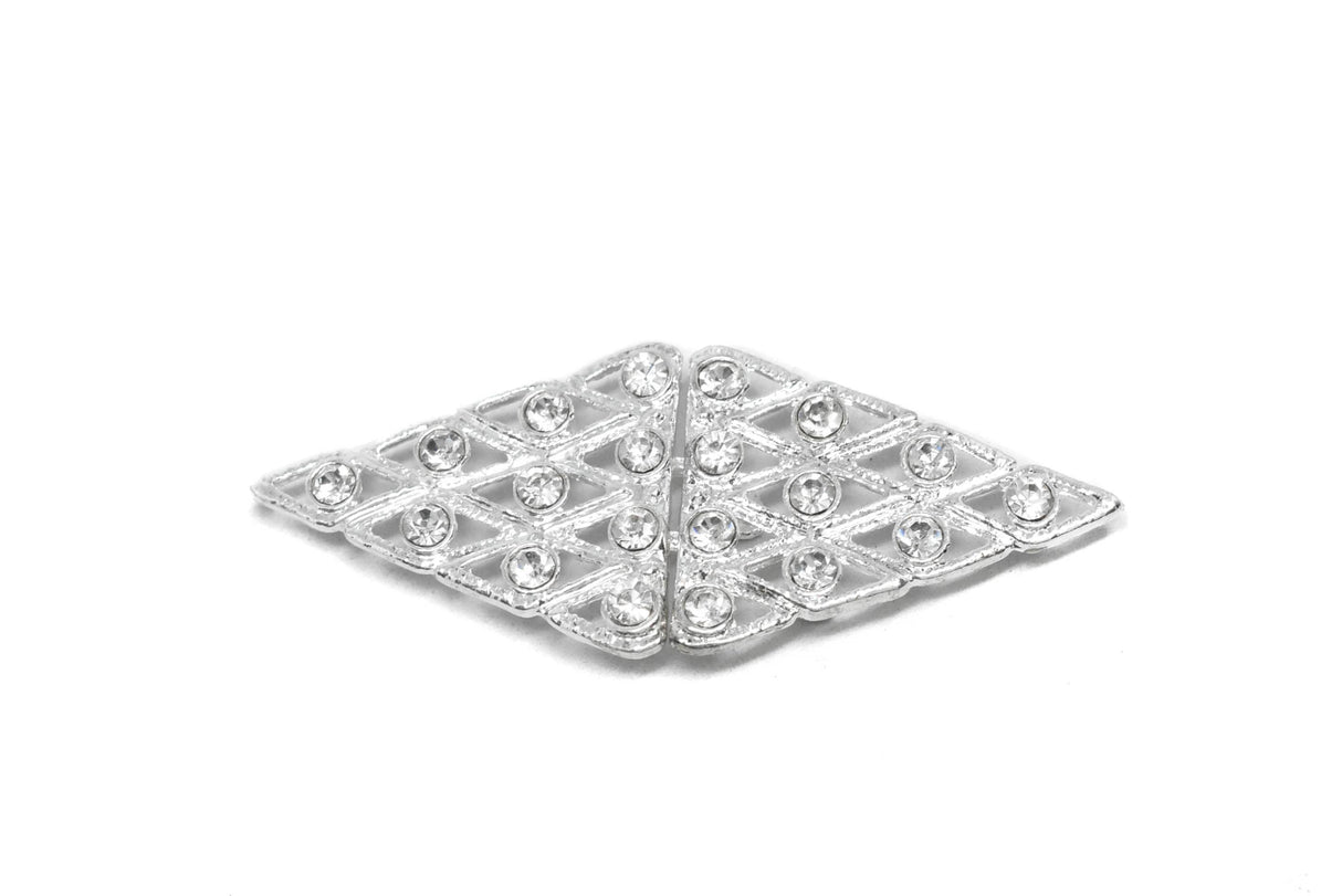 Rhinestone Connector Diamond-Shaped 3 x 1.25