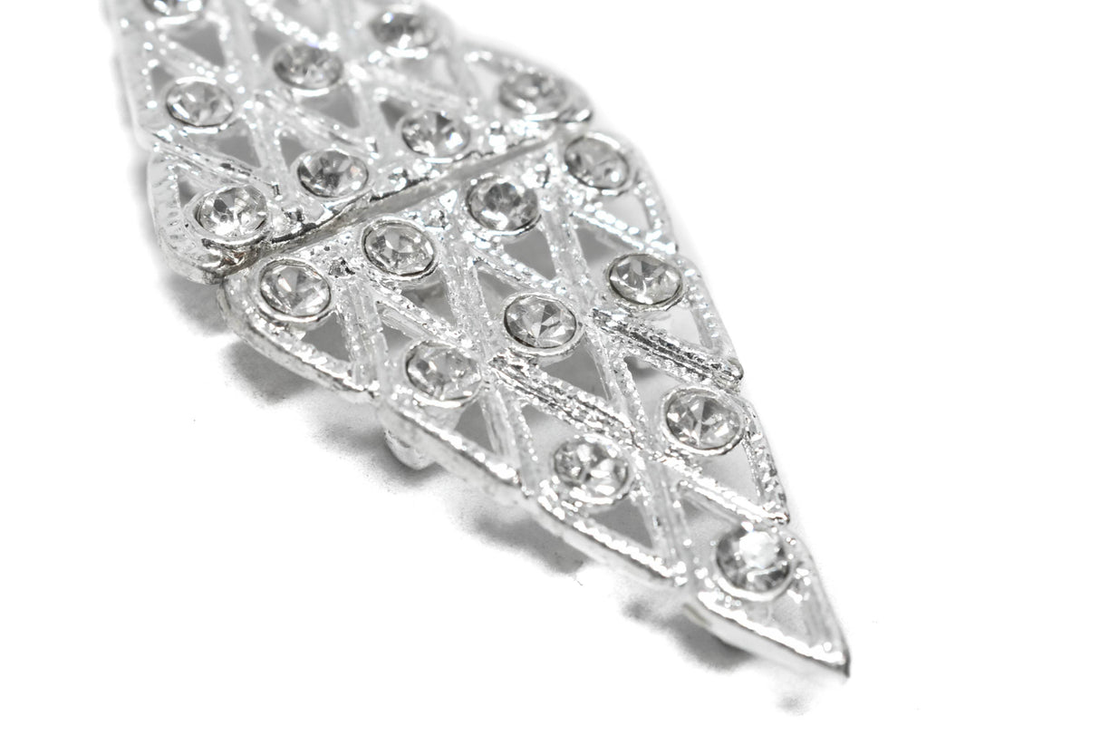 Rhinestone Connector Diamond-Shaped 3 x 1.25