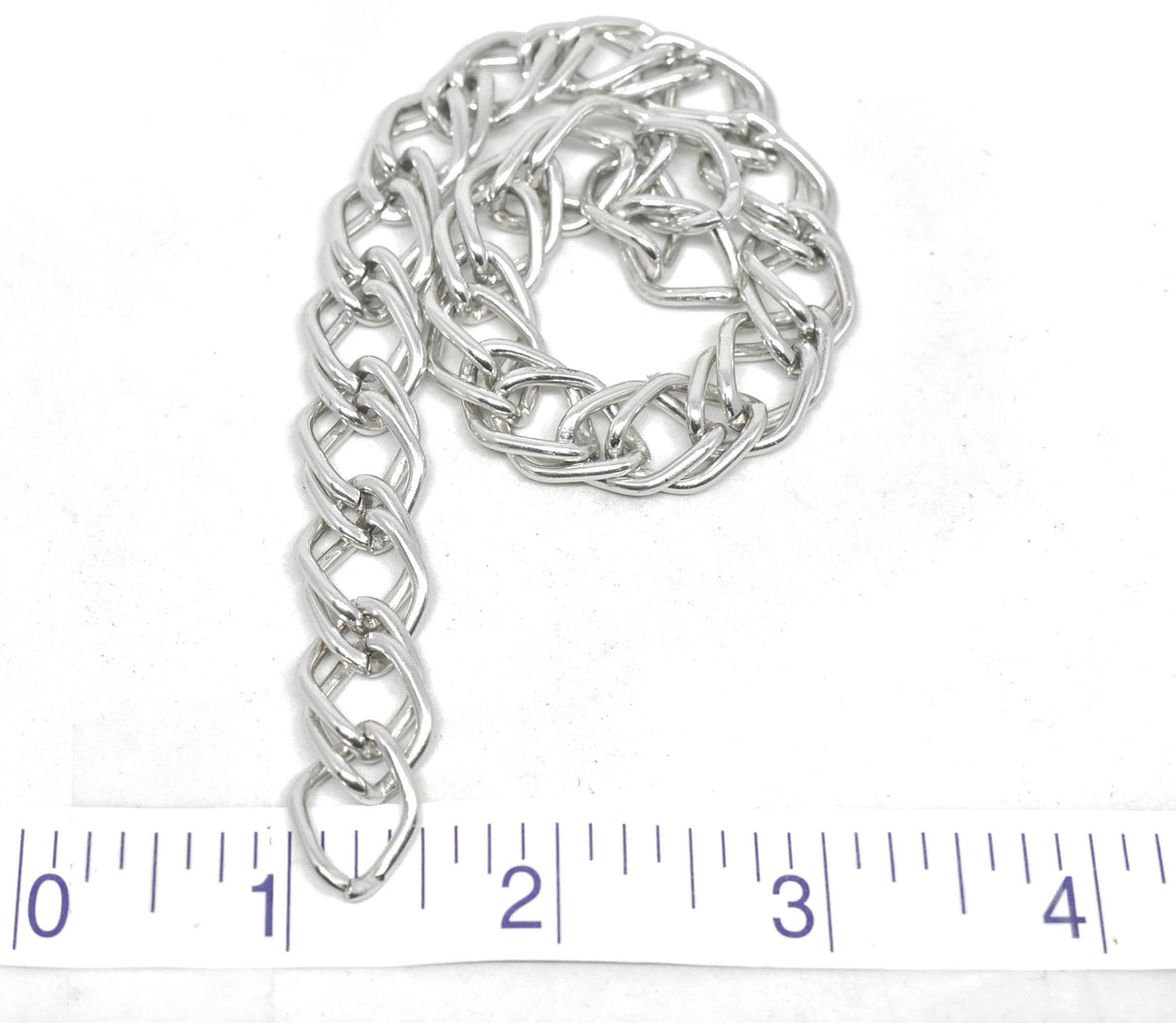 Chain Trim Silver Textured 13 mm