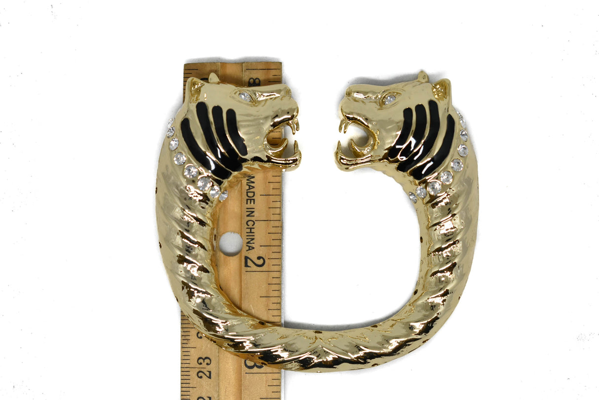 Rhinestone Lion Head Buckle
