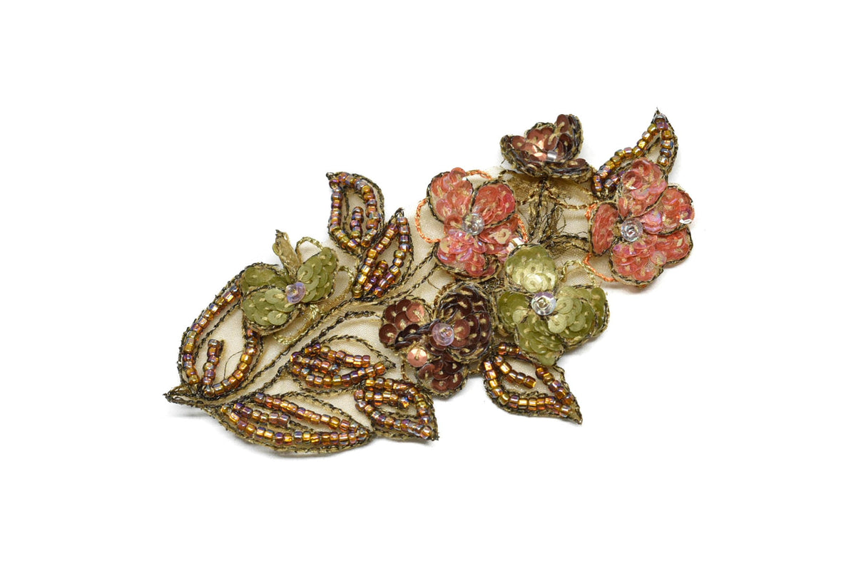 Beaded Sequin Flower Patch 4.25 x 2.75