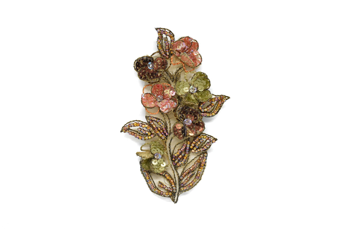 Beaded Sequin Flower Patch 4.25 x 2.75