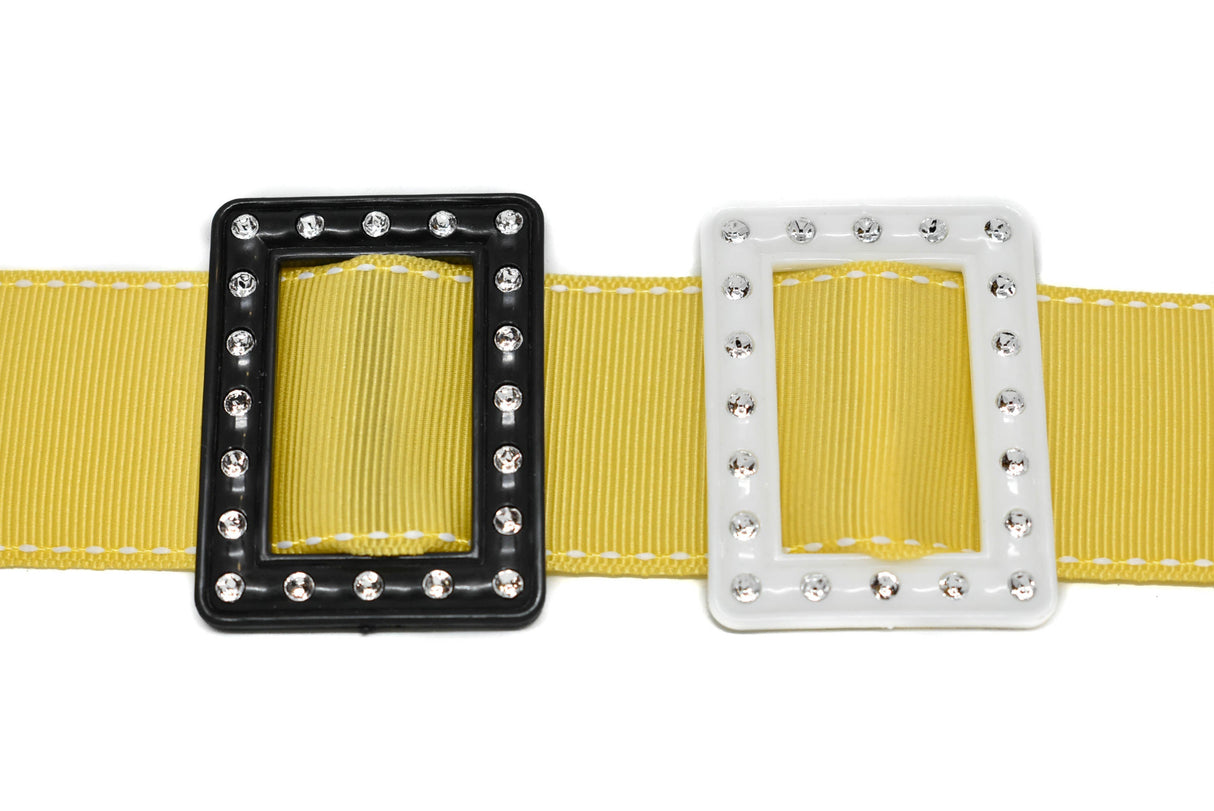 Rhinestone Buckle Plastic Rectangle Slider 2.25 x 1.70