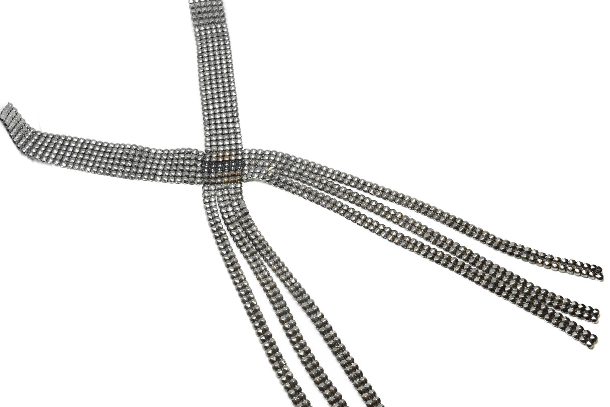 Rhinestone Applique Tri-Color 19.5"