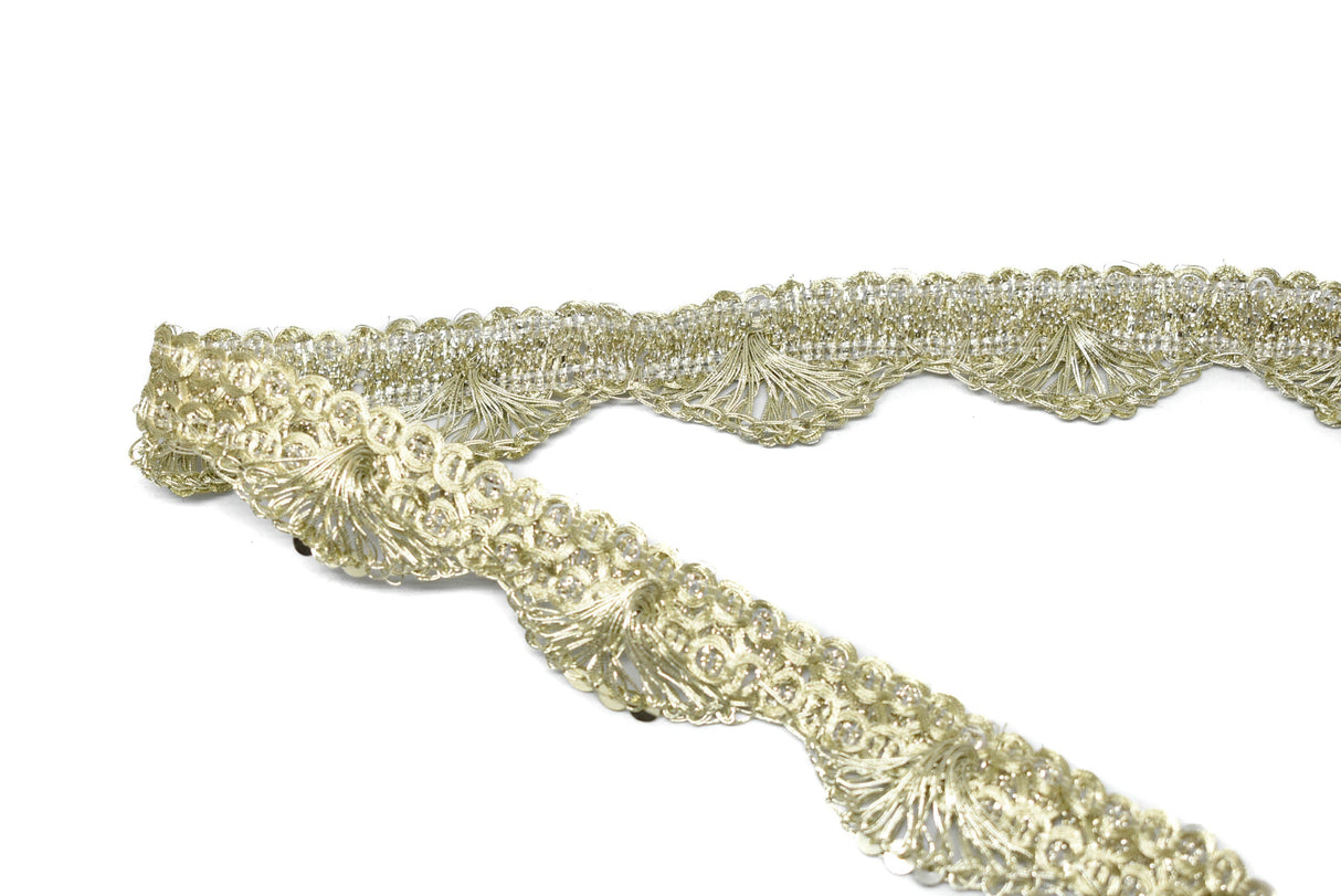 Metallic Scalloped Trim 1" Gold