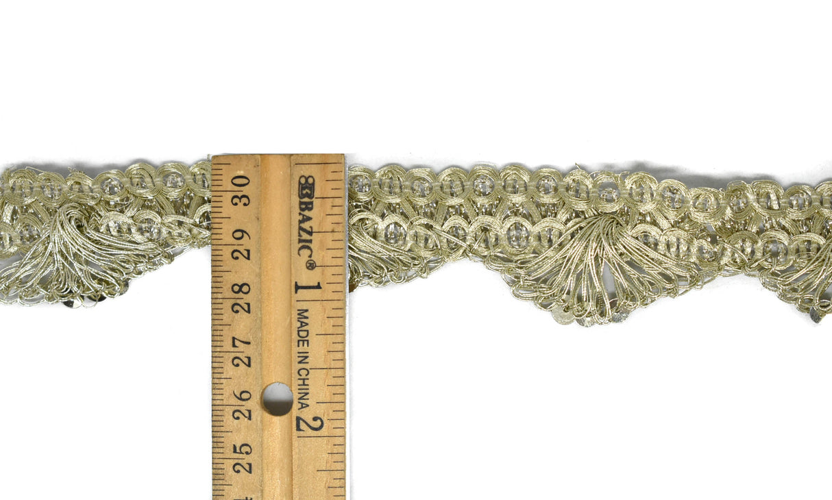 Metallic Scalloped Trim 1" Gold
