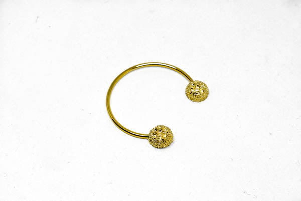 Rhinestone Half Moon Connector Gold 1.50"