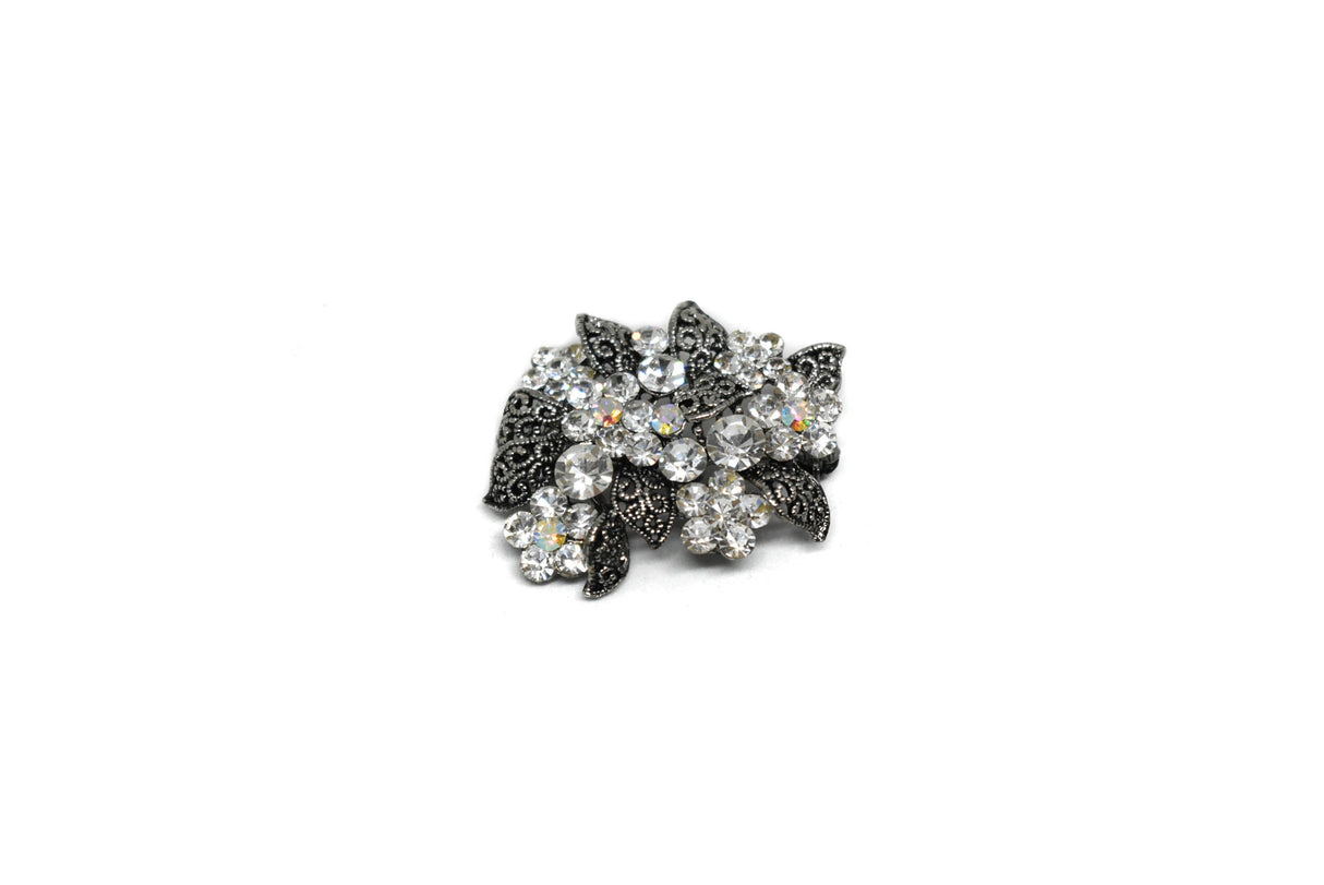 Rhinestone Flower Bouquet Brooch