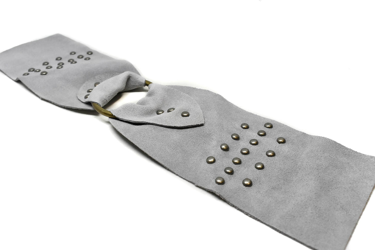 Studded Suede Belt