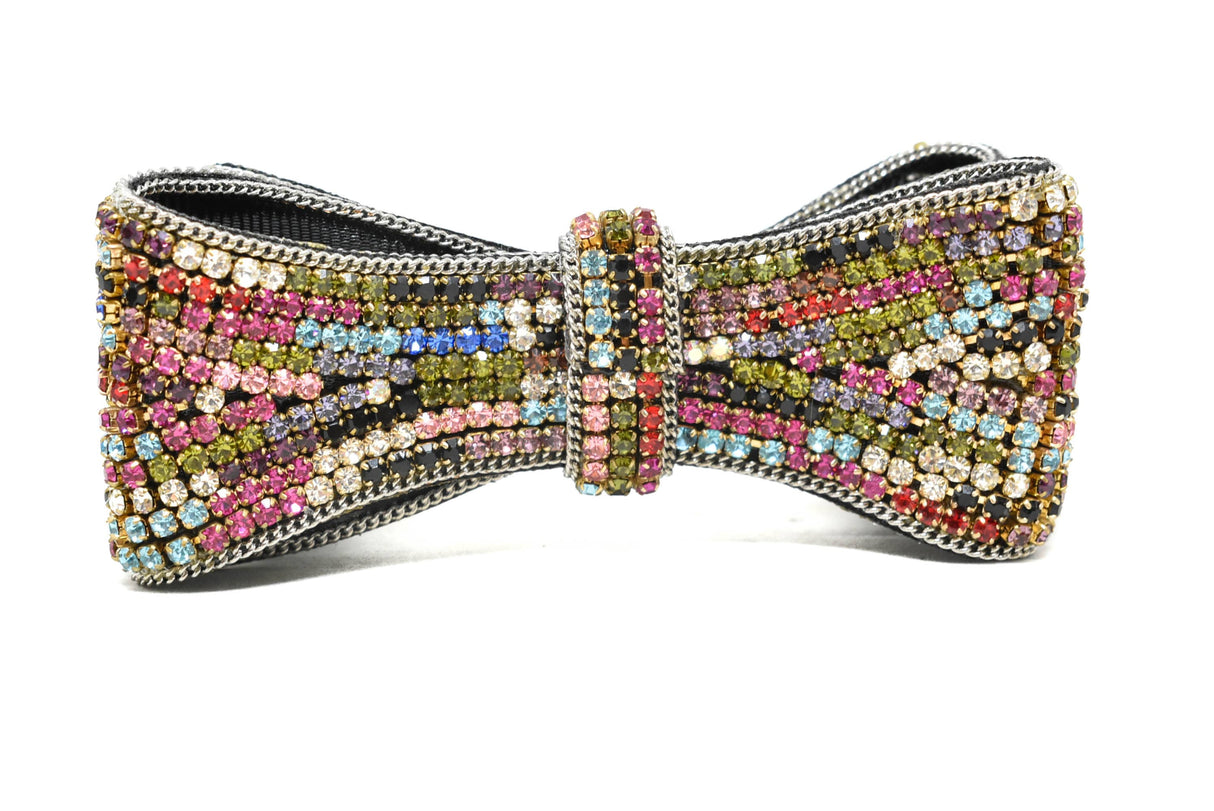 Rhinestone Bow Multi-Color 4 x 1.75