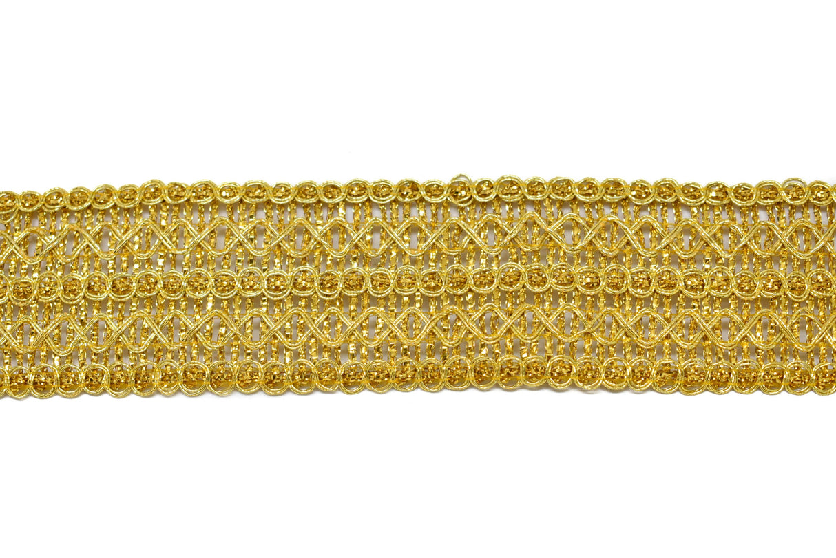 Metallic Gold Sari Border Trim 1.90"
