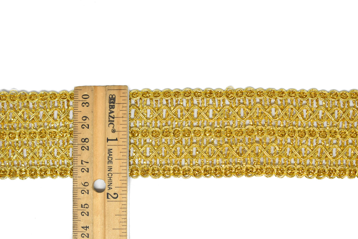 Metallic Gold Sari Border Trim 1.90"