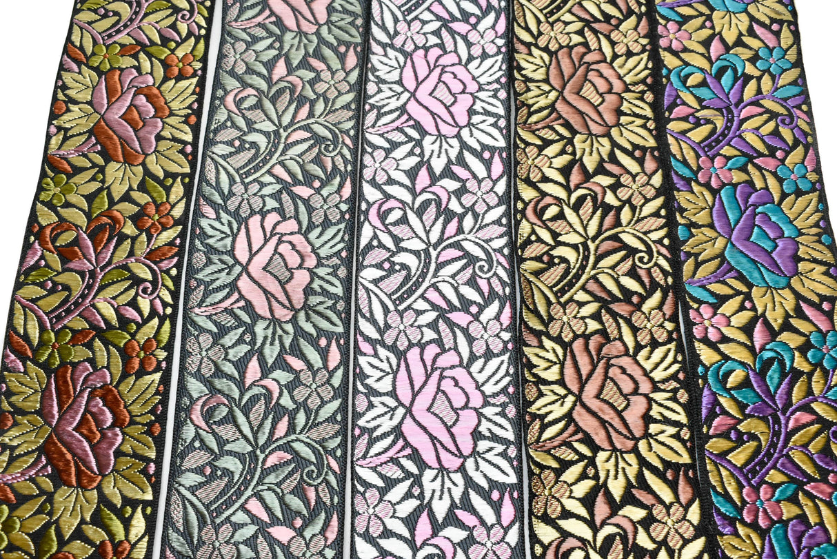 Jacquard Ribbon Floral 2.25" Multi-Color