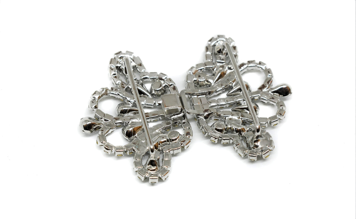 Rhinestone Connector Closure Silver