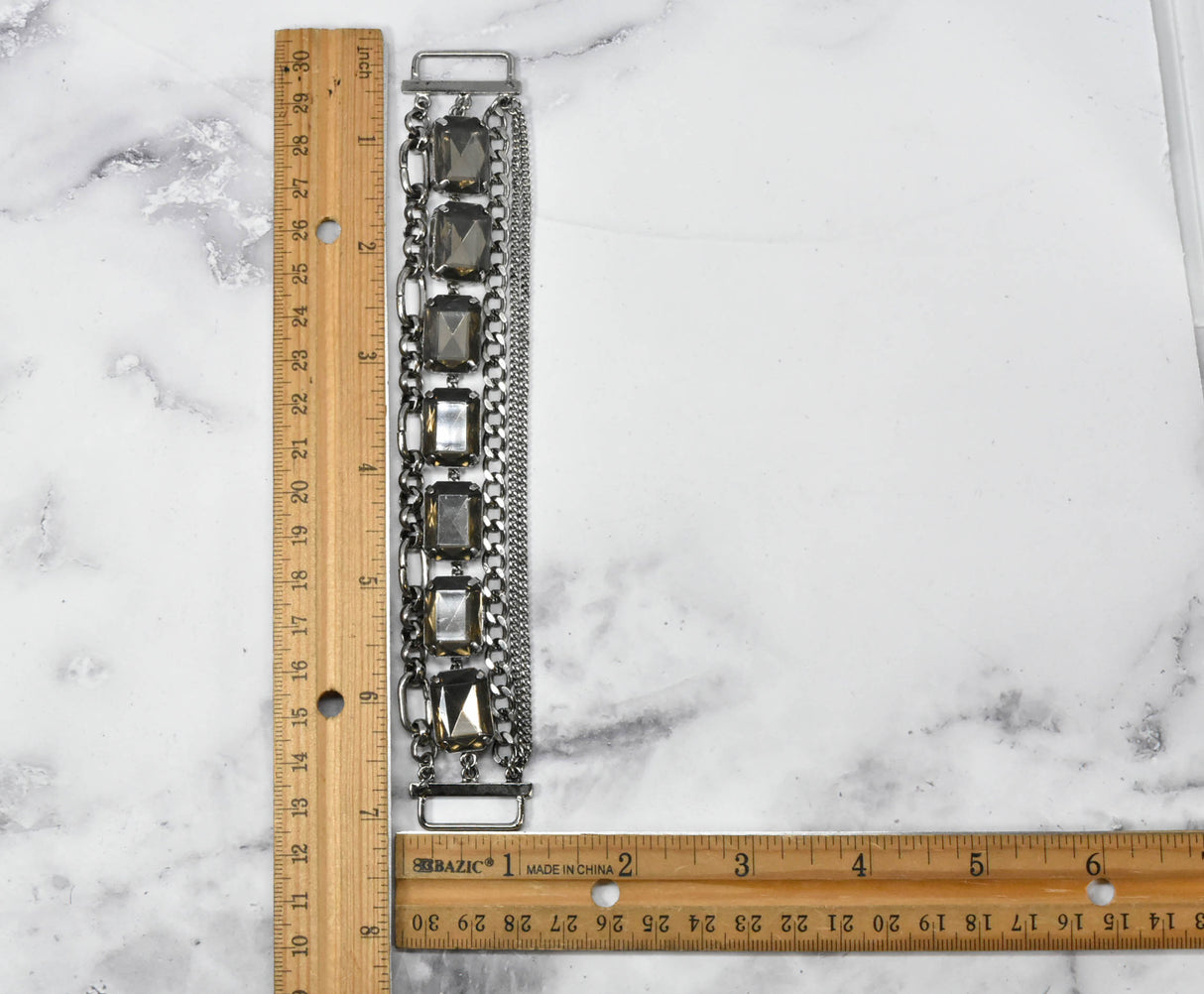 Rhinestone Connector 7in x 1in