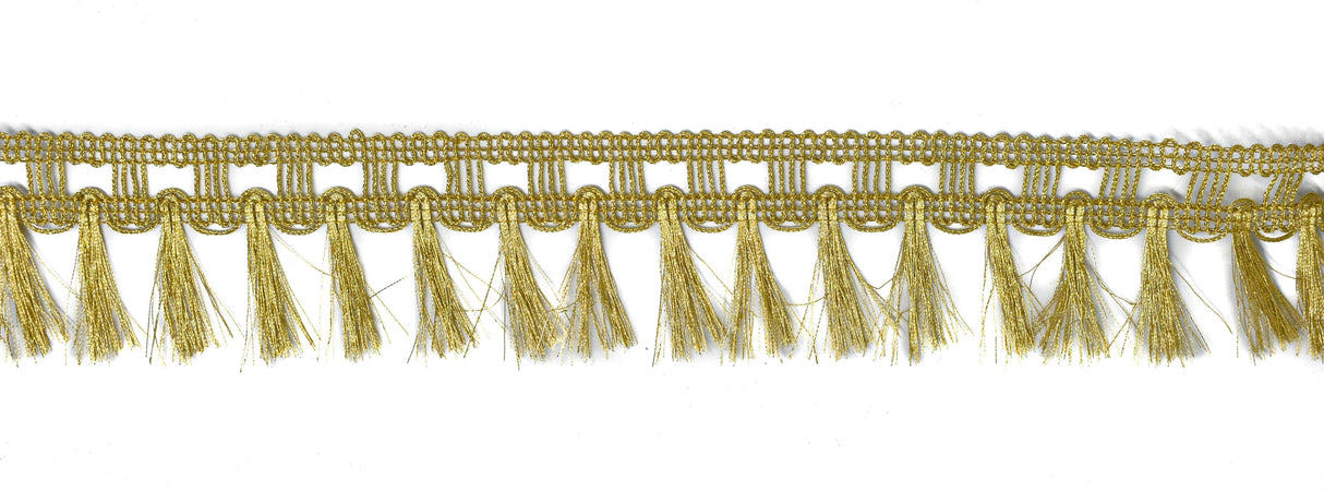 Fringe Trim Metallic Gold 1.75"