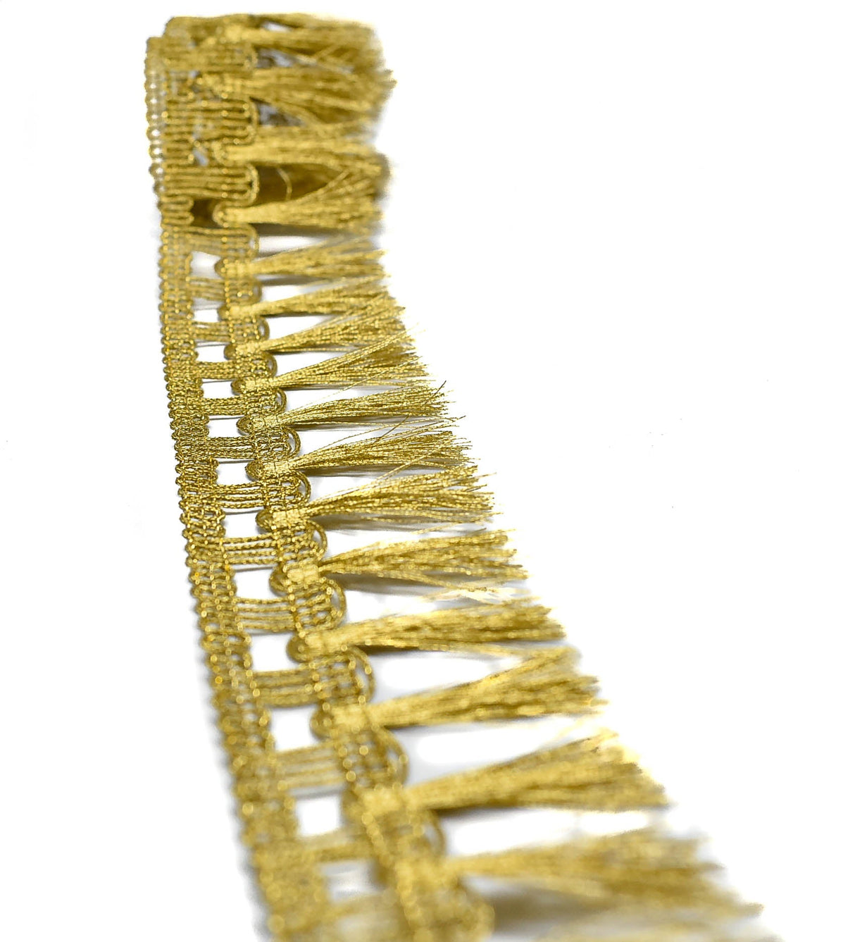 Fringe Trim Metallic Gold 1.75"