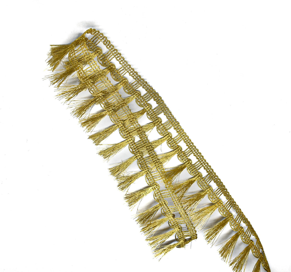 Fringe Trim Metallic Gold 1.75"