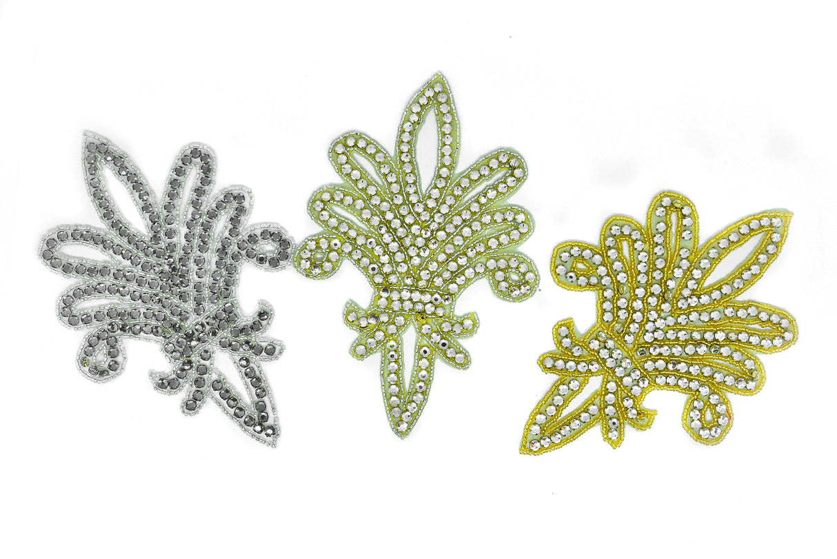 Rhinestone Fleur-de-Lis Iron-On Patch