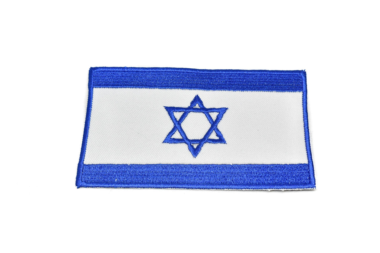 Embroidered Israel Flag Iron-On Patch 5x3
