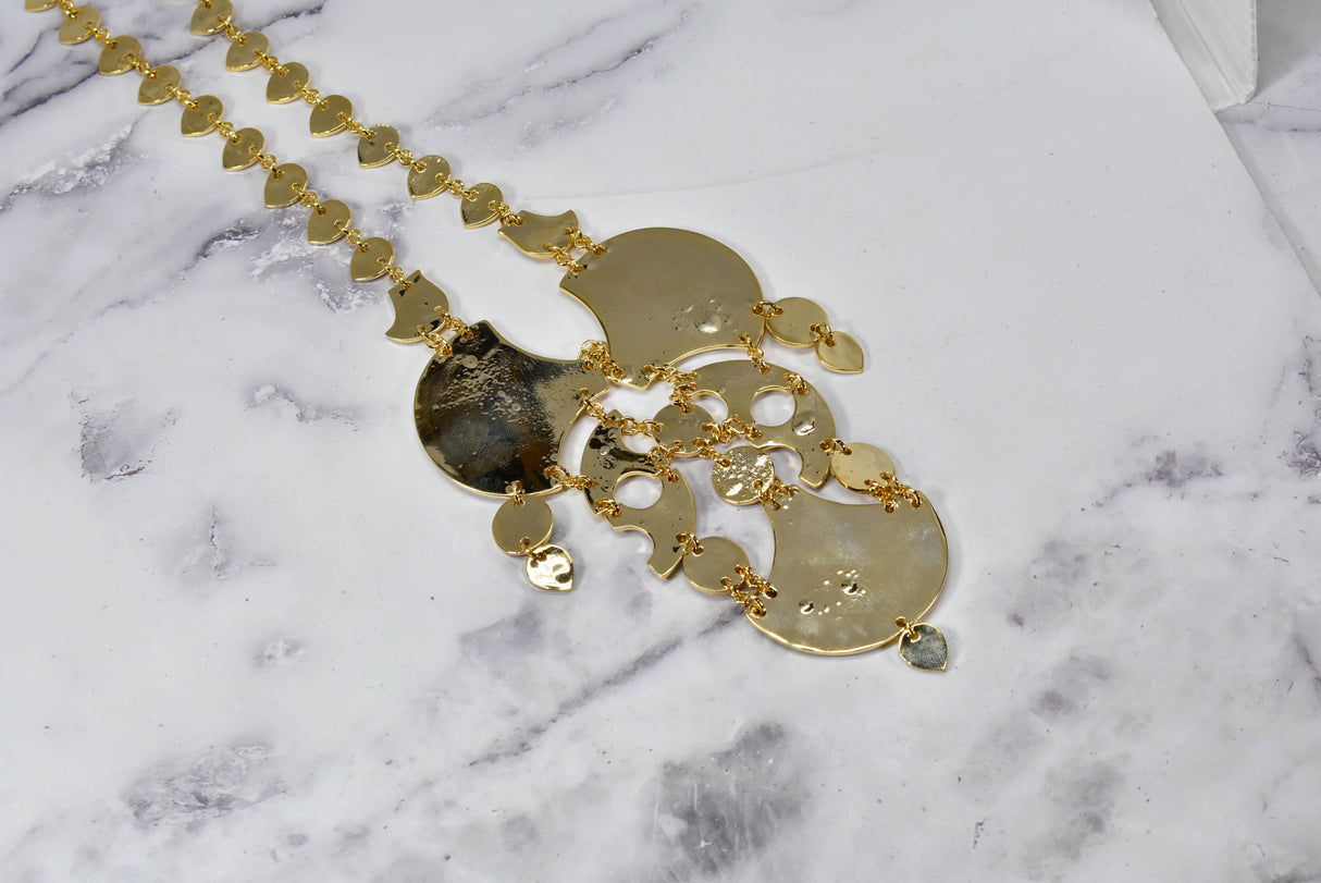 Gold Necklace Decorative Metal