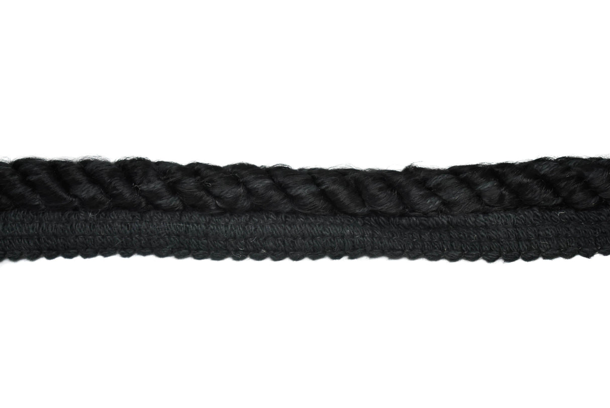 Cord Trim Black Twisted Tape 9mm