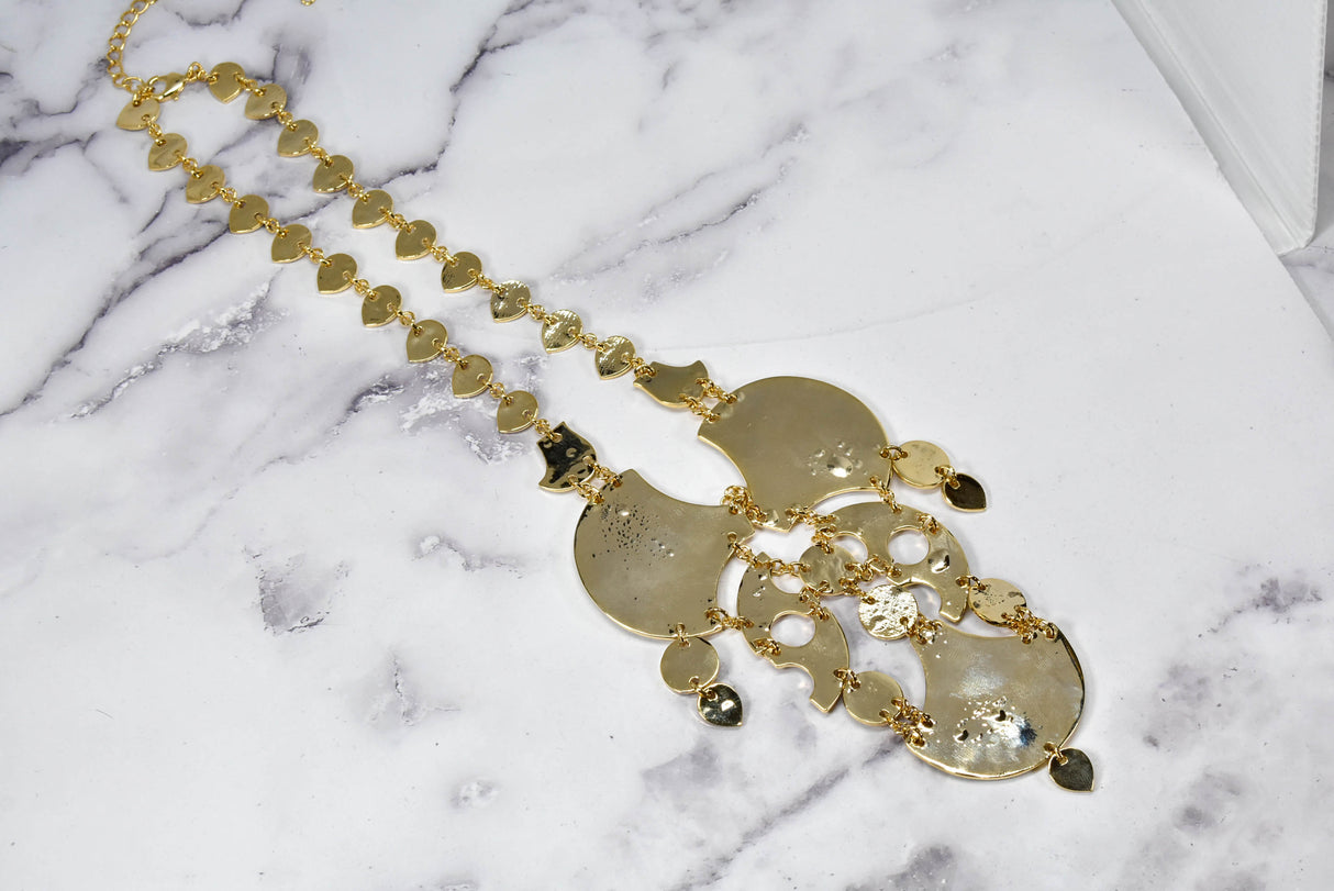 Gold Necklace Decorative Metal