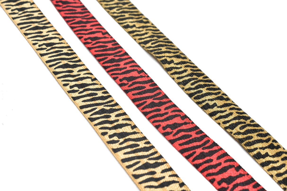 Fold-Over Elastic Tiger Print 0.63"