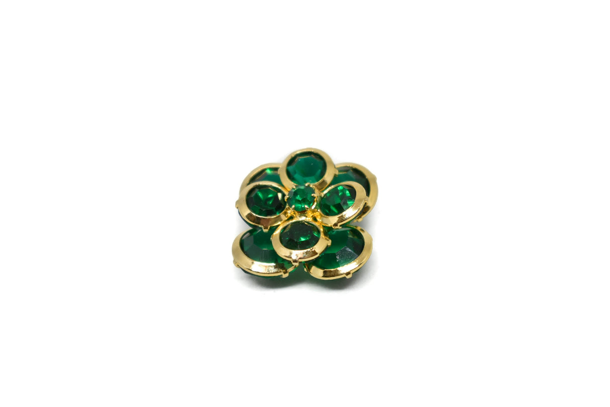 Crystal Flower Buttons