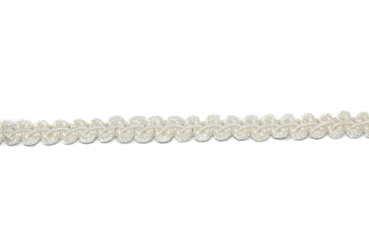 Braided Gimp Trim Ivory 2/5"