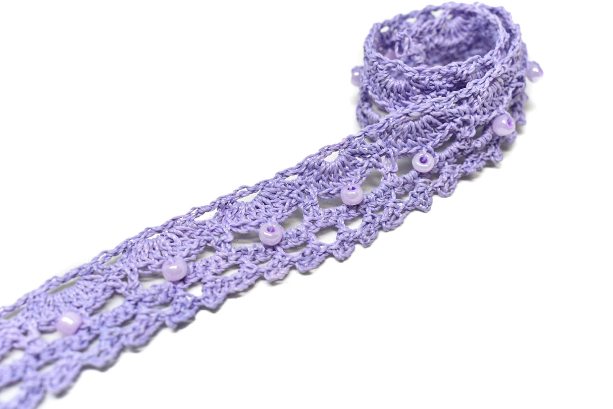 Crochet Beaded Trim 0.625 in