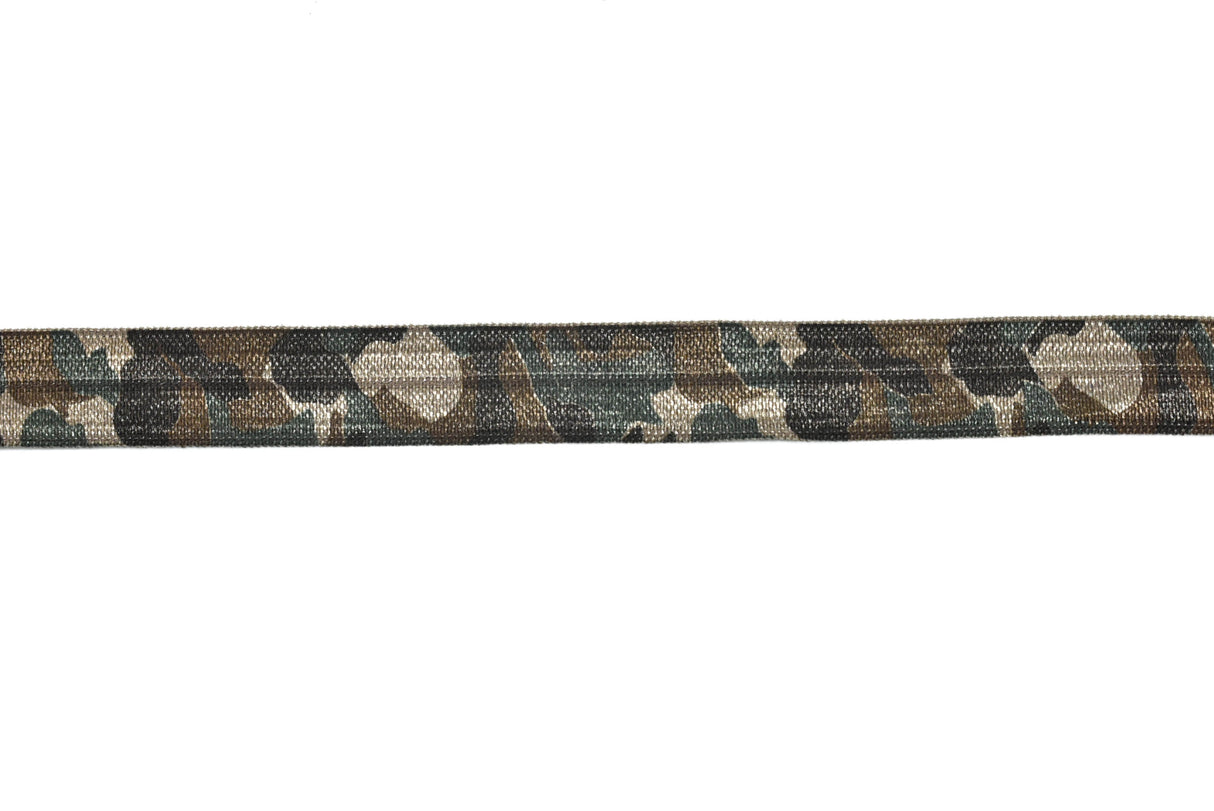 Fold-Over Elastic Camo Print 0.63"