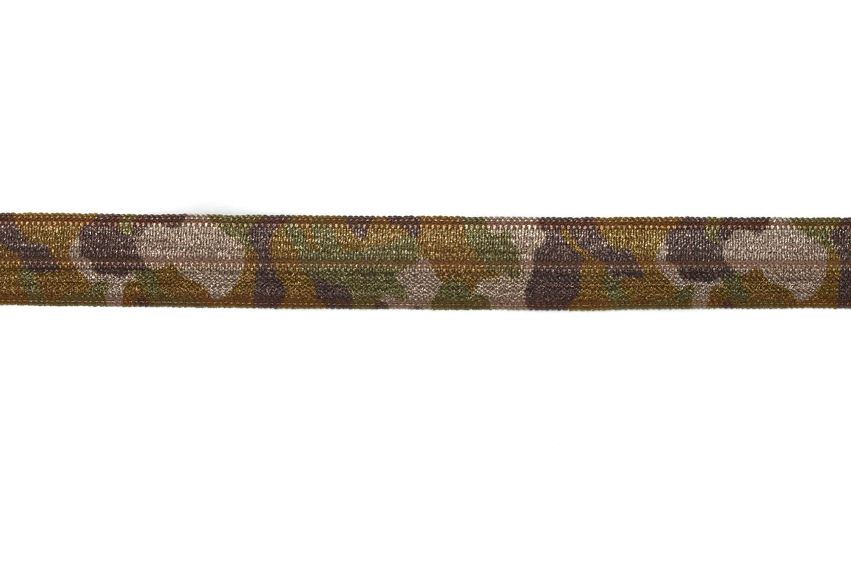 Fold-Over Elastic Camo Print 0.50"