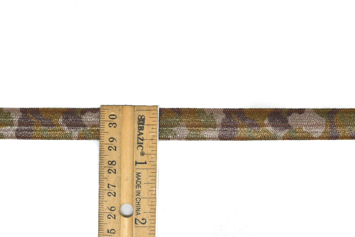 Fold-Over Elastic Camo Print 0.50"