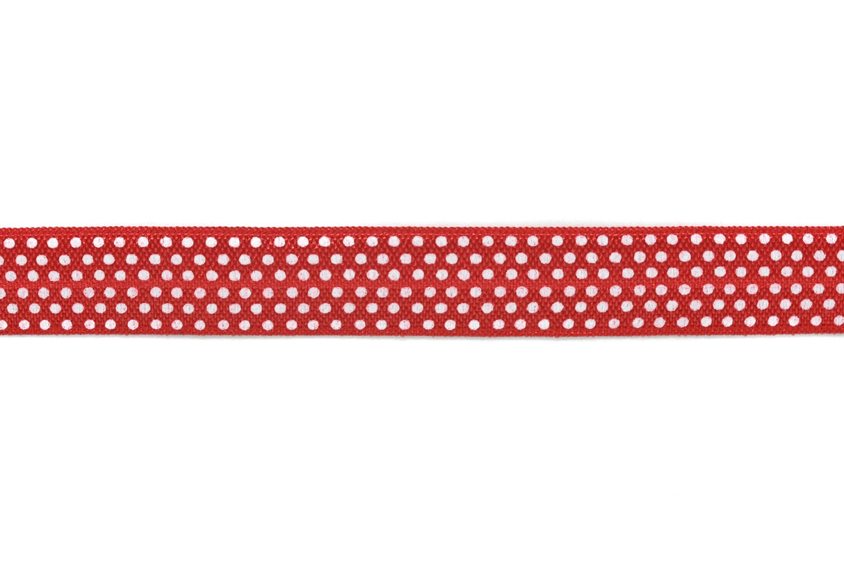 Fold-Over Elastic Polka Dot Print 0.63"