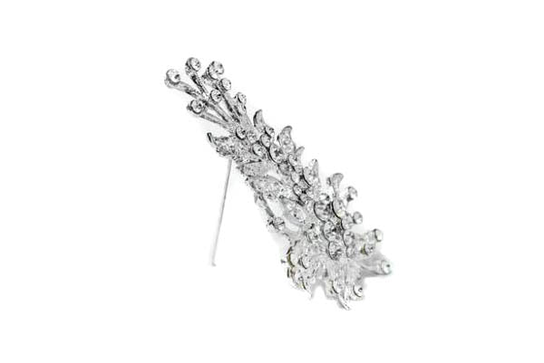 Crystal Rhinestone Floral Bouquet Brooch