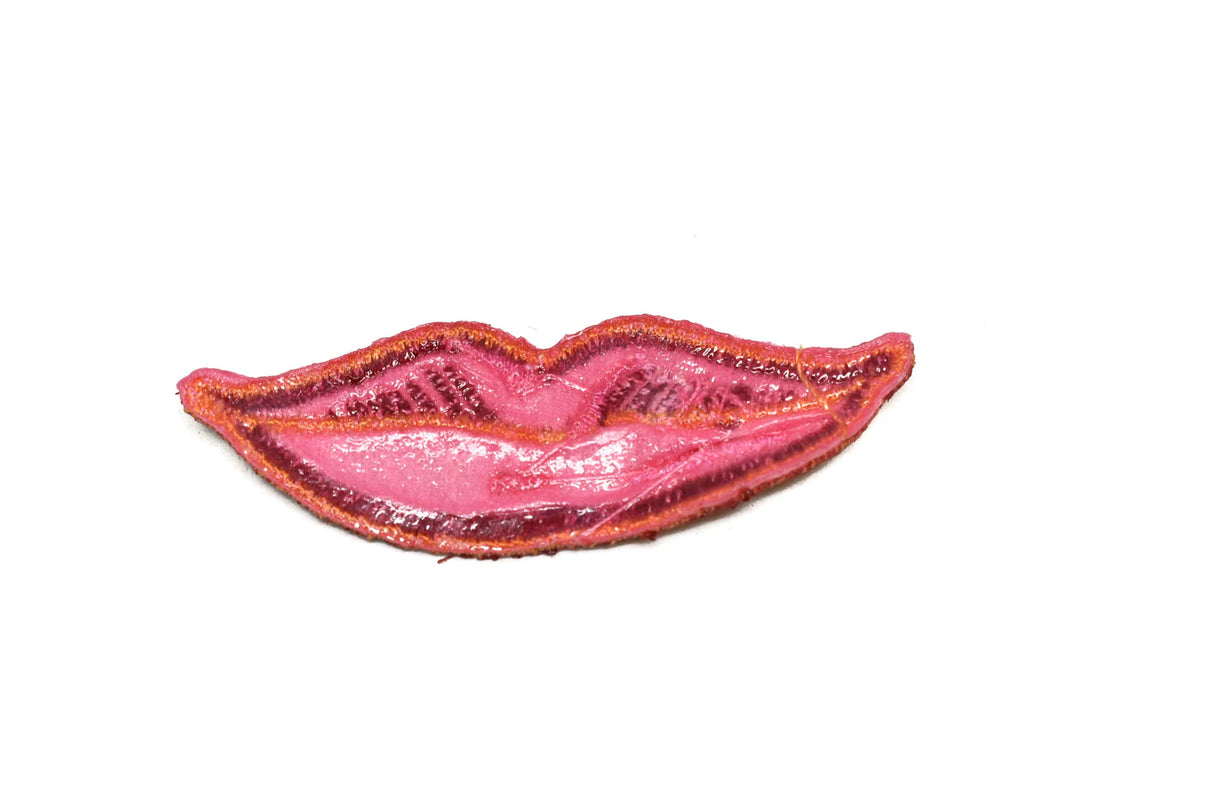 Iron-On Rhinestone Red Lips Patch