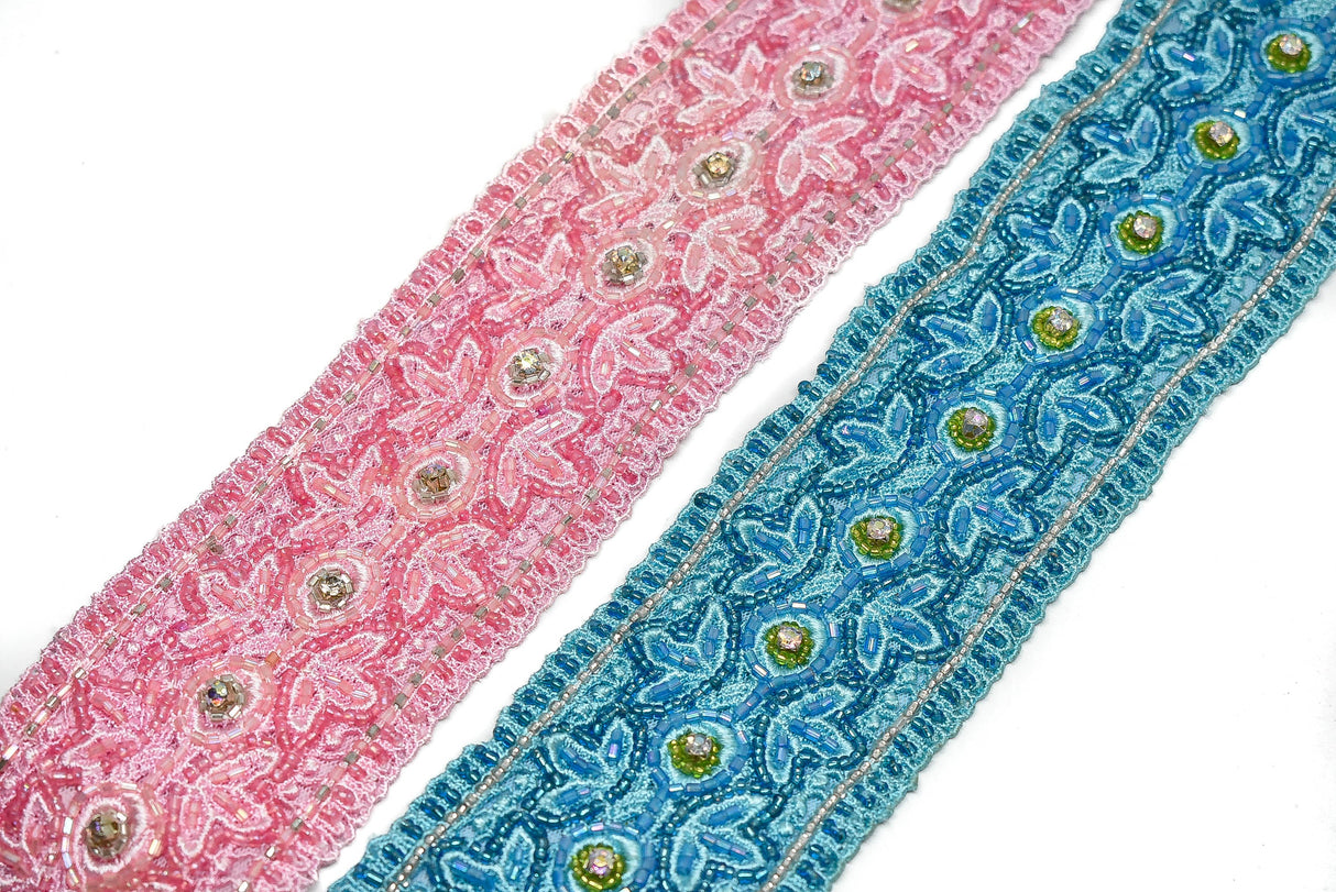 Beaded Ribbon Trim 2.25" Indian