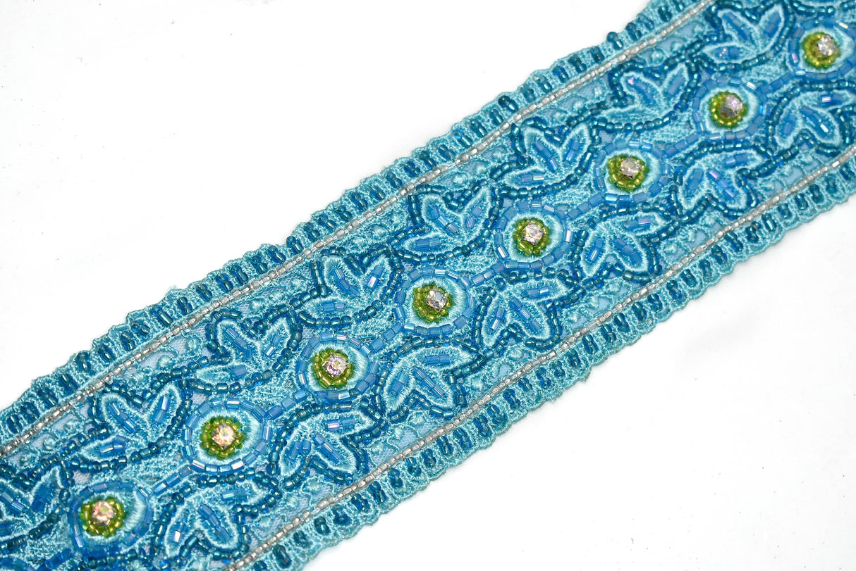 Beaded Ribbon Trim 2.25" Indian