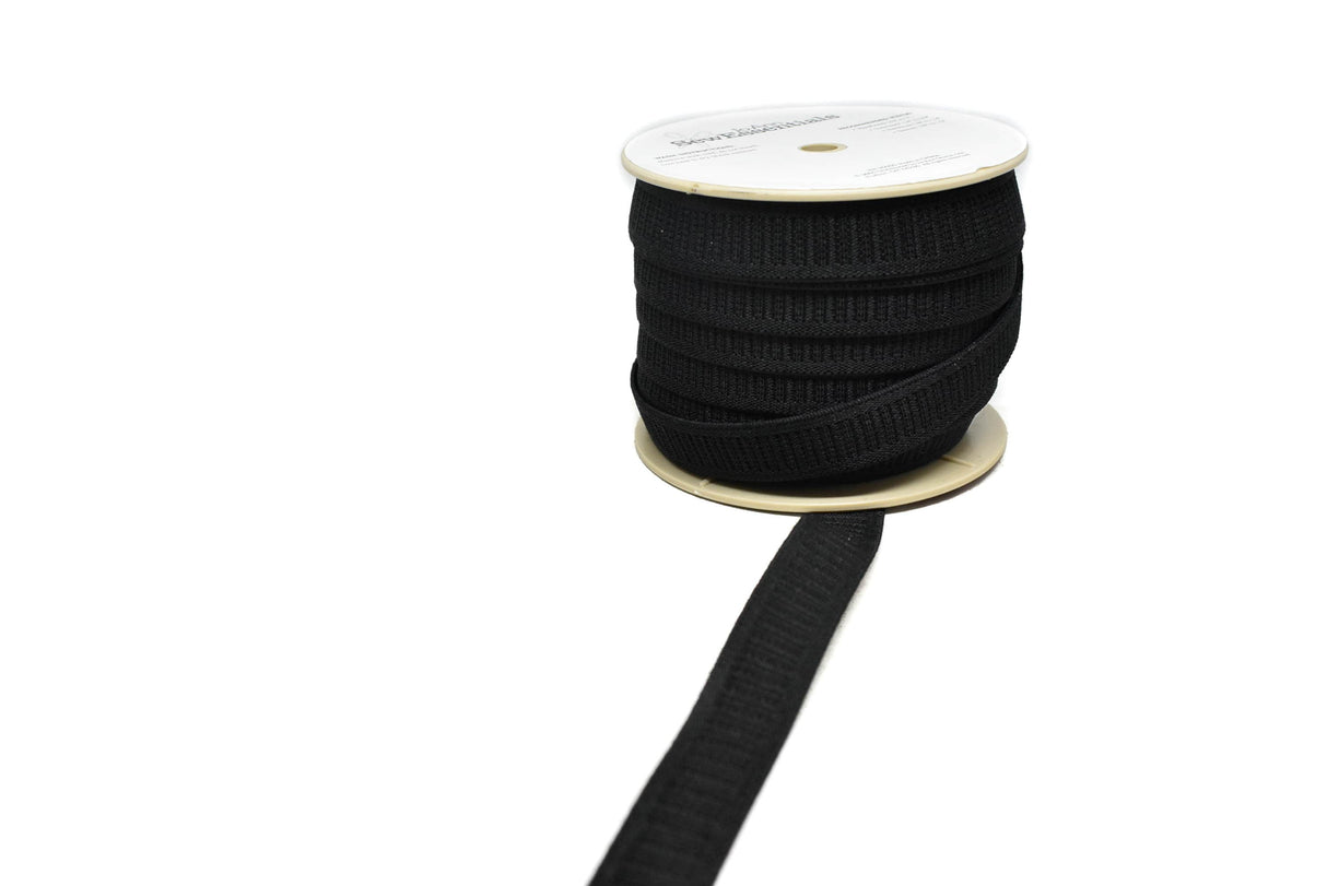 Woven Non-Roll Elastic Black 0.75in