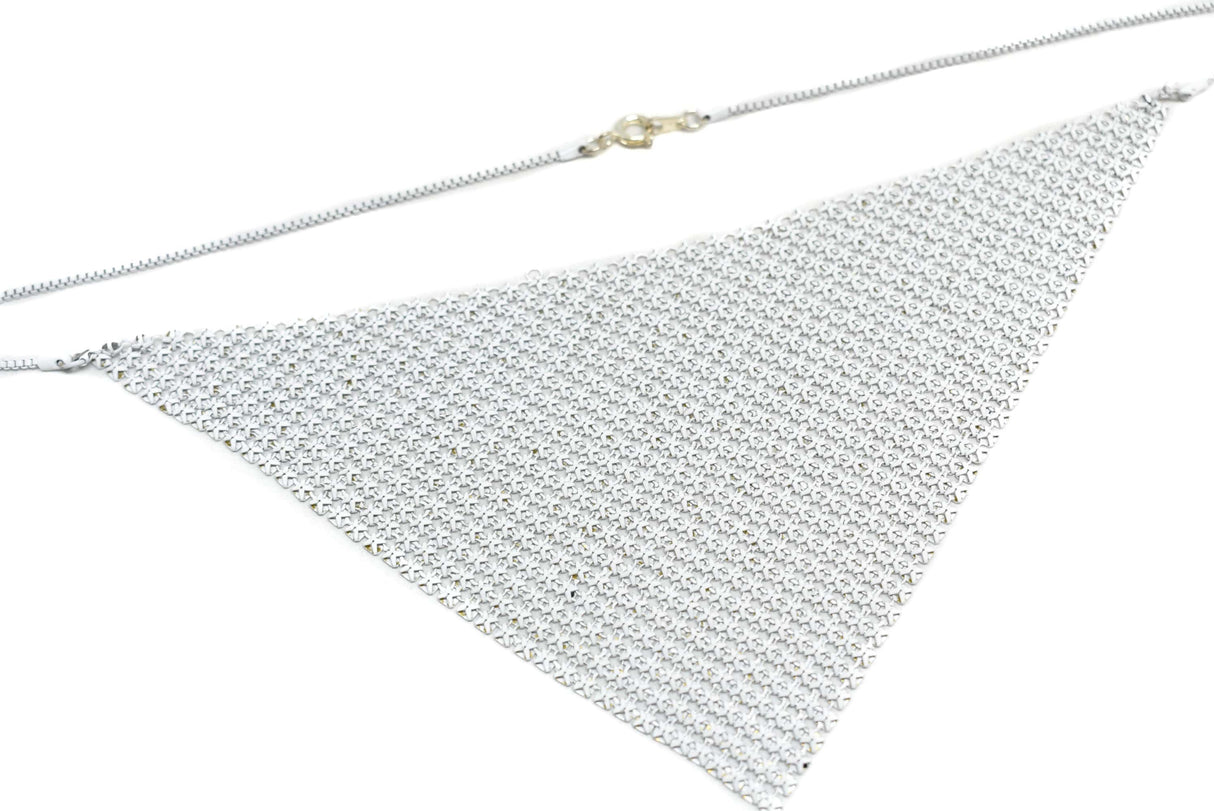 Metal Mesh Connector Checkered Black White