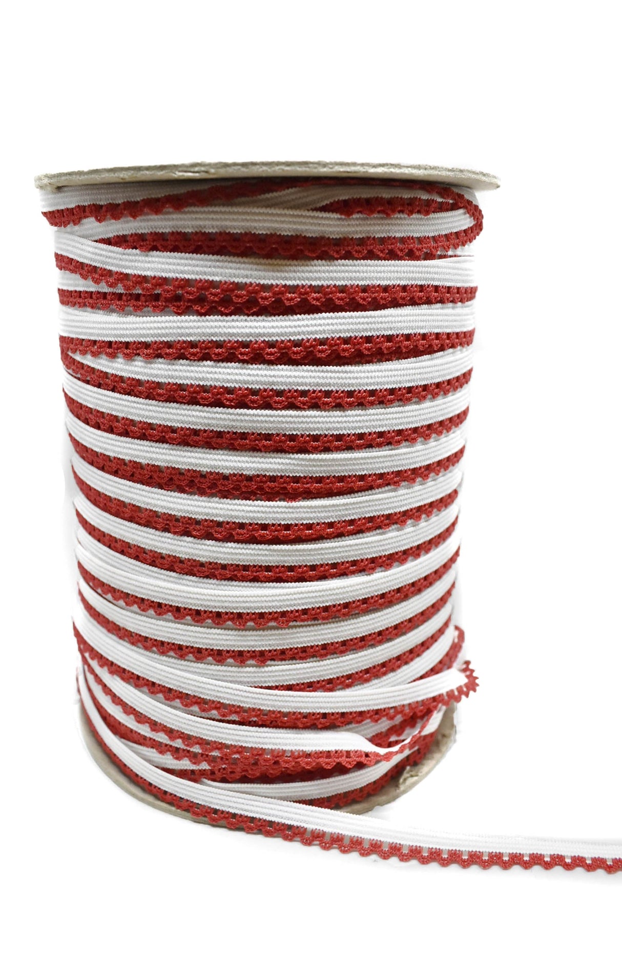 Edge Elastic White Red 0.13"