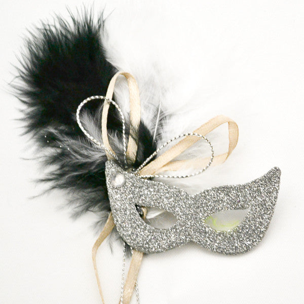 2.5" Silver Mini Masquerade Masks - Pack of 72 Mini Mardi Gras Masks