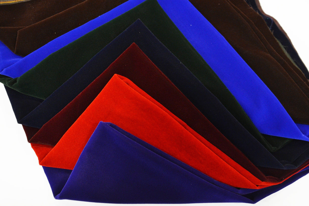 Triple Velvet Acetate Nylon Fabric - Multiple Colors, 44/45" Width (1 Yard)
