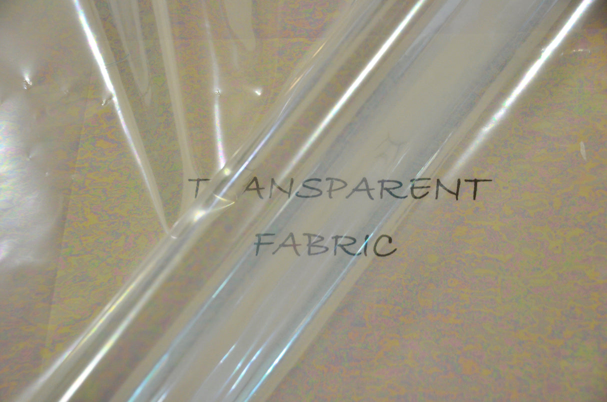 Iridescent Transparent TPU Fabric - Holographic Rainbow, 54" Width (Yards)