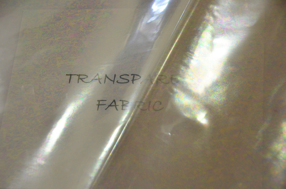 Iridescent Transparent TPU Fabric - Holographic Rainbow, 54" Width (Yards)